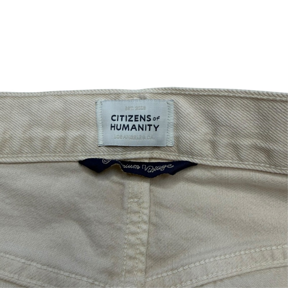 CITIZENS OF HUMANITY Miro Jeans Beige Almondette Wide Leg Women's Size 29 FLAWED - Picture 7 of 14